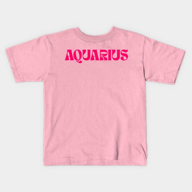 AQUARIUS Kids T-Shirt by w3stuostw50th